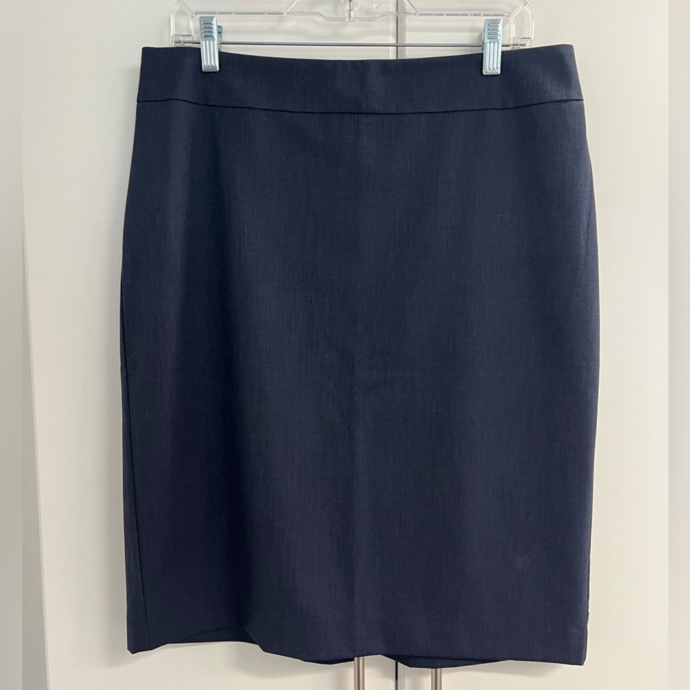 Ann Taylor Dark Blue Pencil Skirt Sz 12